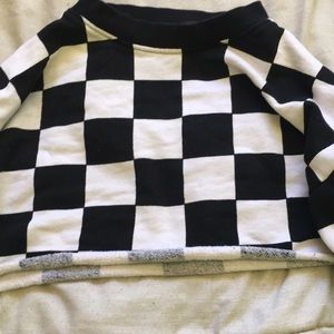 checkered crop top